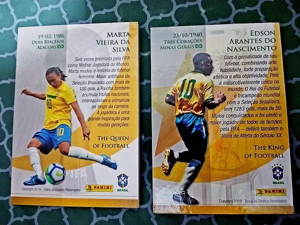 Cards Special Panini Pelé and Marta - The King and The Queen of Football