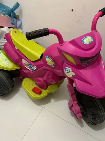 Moto eletrica xt3 infantil de 6v para meninas bandeirante em