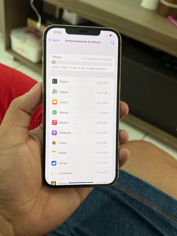 iPhone 12 Pro Max 512 GB e saúde 100% completo! 