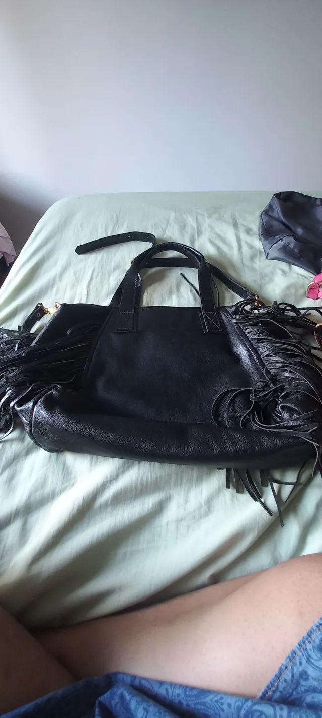 Bolsa em couro legítimo / grande  - Foto 2