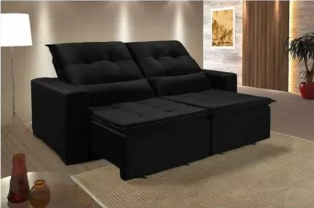 Sofá retrátil e reclinável luxor (2,30 largura)*