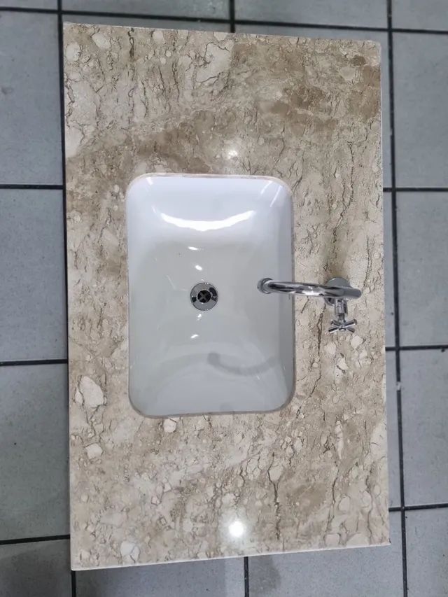 Pia de mármore completa cor Nude  - Foto 4