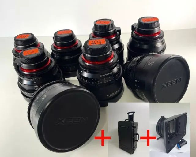 Jogo De 8 Lentes Cinema Xeen + Case + Adaptador Anamórfico