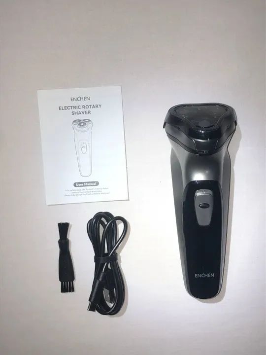 Barbeador rotativo corte Rente Liso Marca Enchen sem Fio - Foto 4