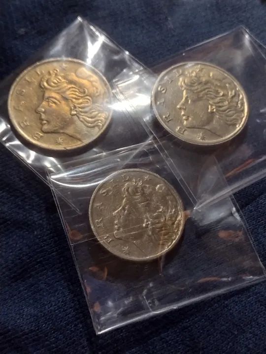 Moedas de 10,20 e 50 centavos de 1970 - Foto 2