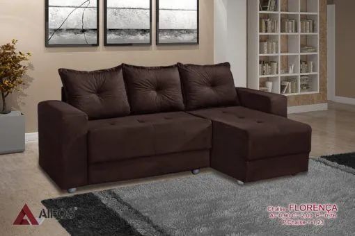 Sala escritório sofá com chaise 