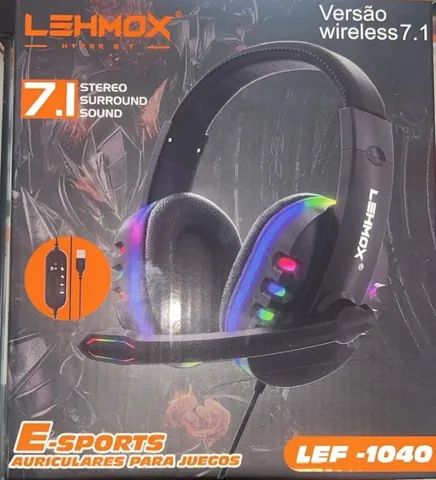 Headset Gamer Rgb Usb Fone De Ouvido Com Led Pc Xbox Ps4 Cor Preto