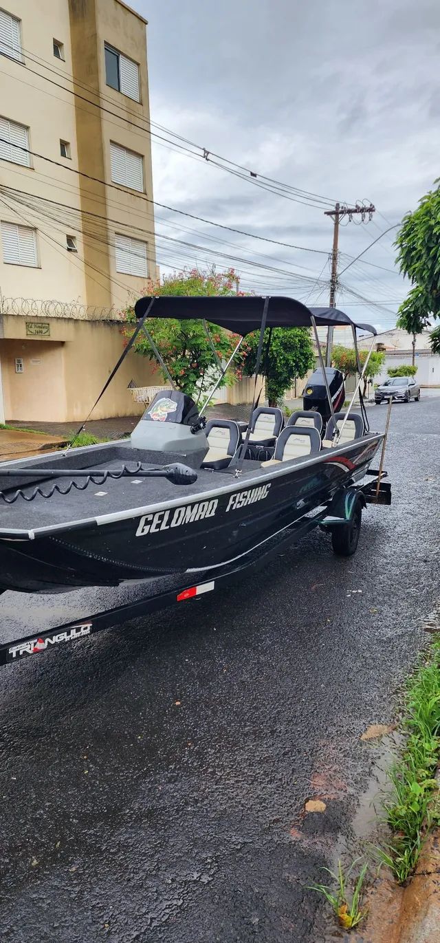 Lancha de Pesca Completa Motor 90HP - Barcos e aeronaves - Santa Mônica ...