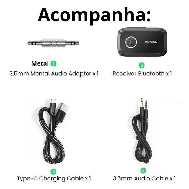 Black friday Adaptador Veicular Ugreen - Bateria interna e acessórios completos - Foto 6