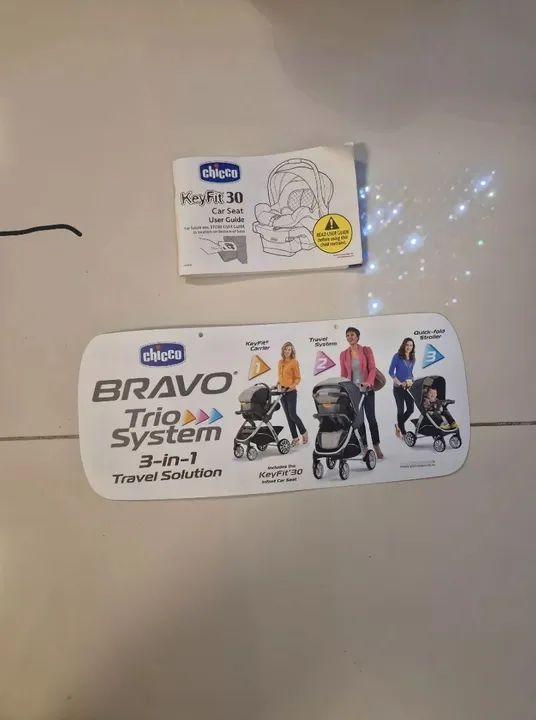 Carrinho De Bebê 3 Em 1 Com Cadeira Para Carro, Keyfit 30, Chicco Bravo, Cinza E Preto - Foto 4