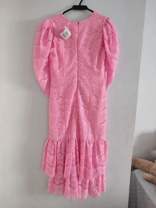 Vestido Rosa De Renda - Foto 3