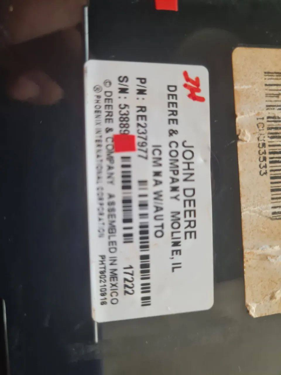 Modulo icm john deere * re237977* - Foto 2