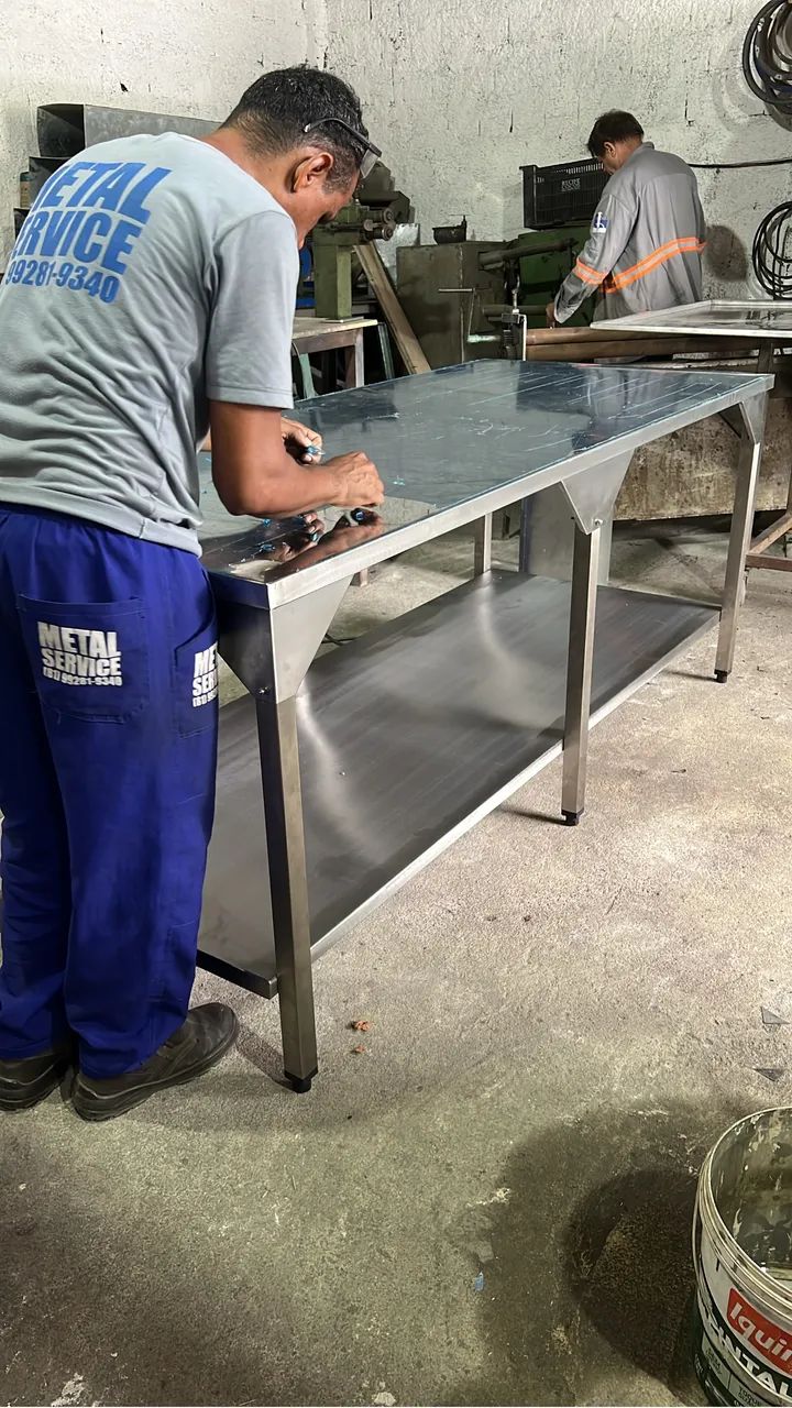 Mesa em aço inox - Foto 4