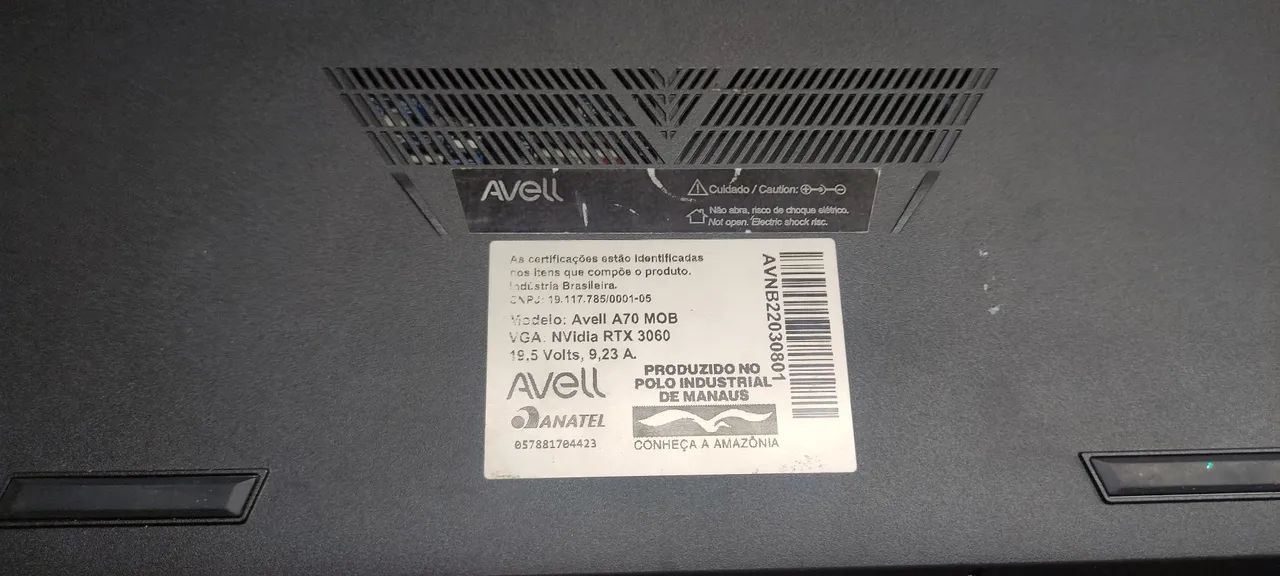 Notebook Avell A70 Mob com defeito  - Foto 3