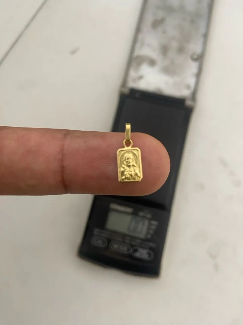 Pingente de ouro 18k com imagem de Jesus