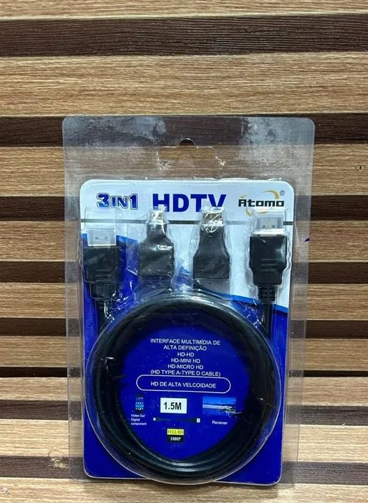 Cabo Adptador HDMI 3 em 1 1.5m Atomo