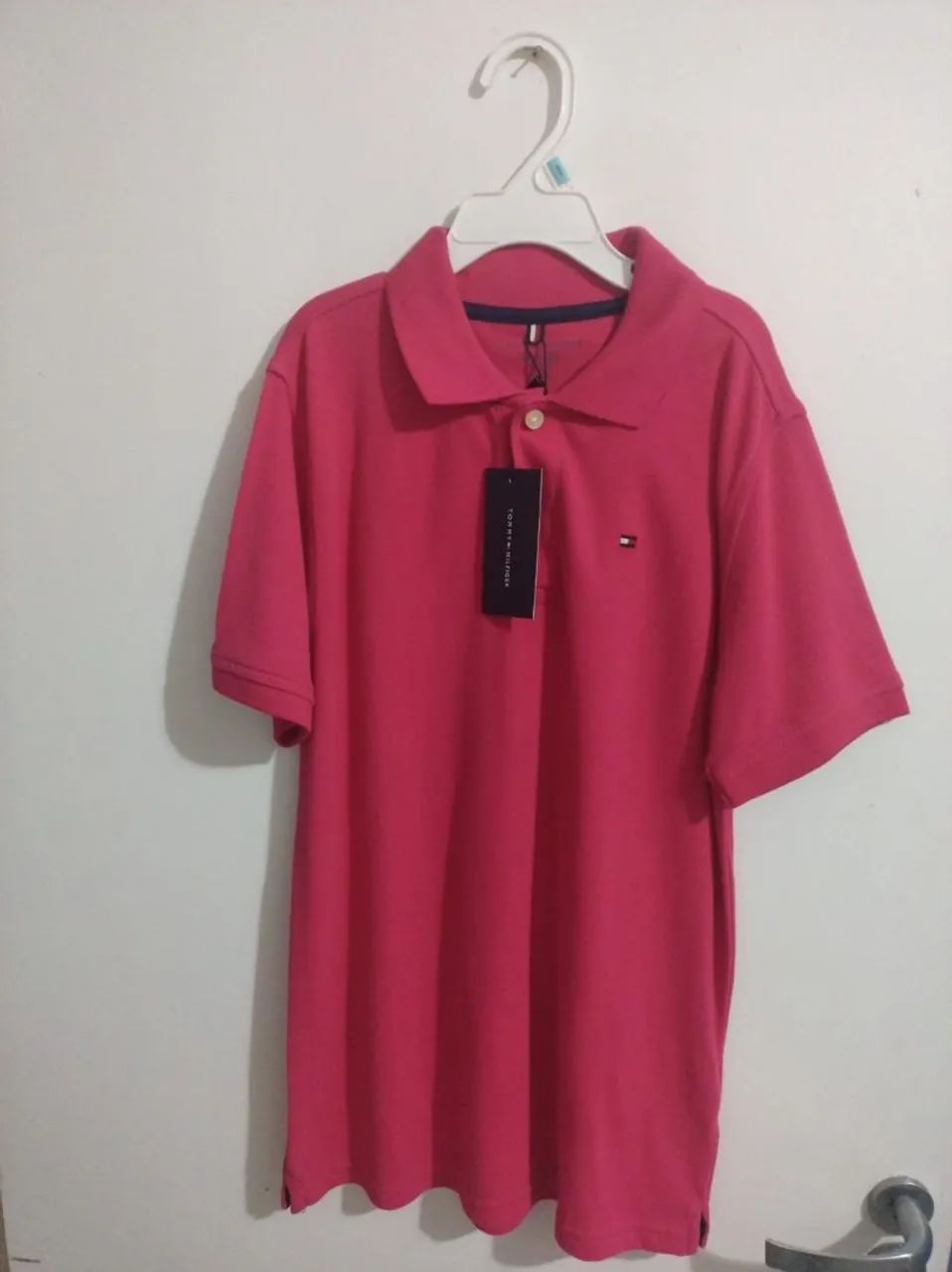 Camisa Polo Tommy Hilfiger rosa pink