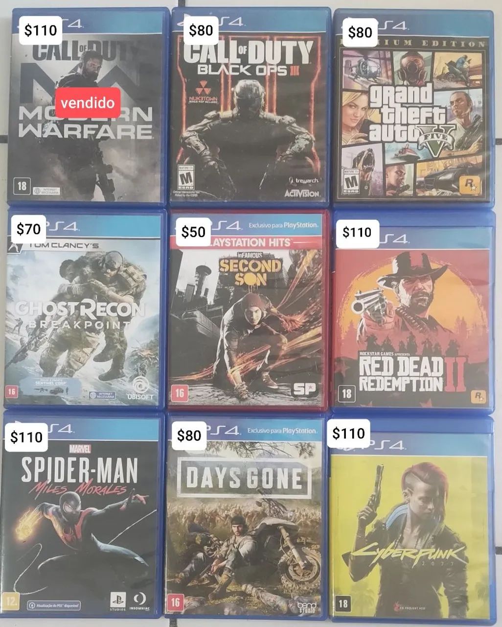 Vendo jogos de PS4 (aceito Olxpay) Jogos de Vídeo Game