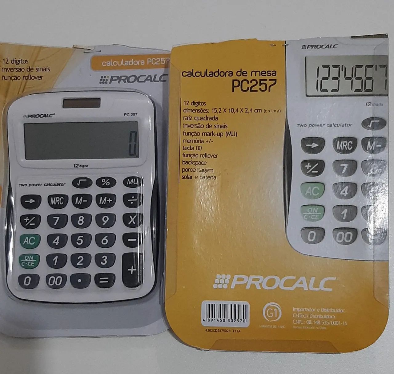 Calculadora SOLAR Procalc PC257 - As duas Peças - Foto 4