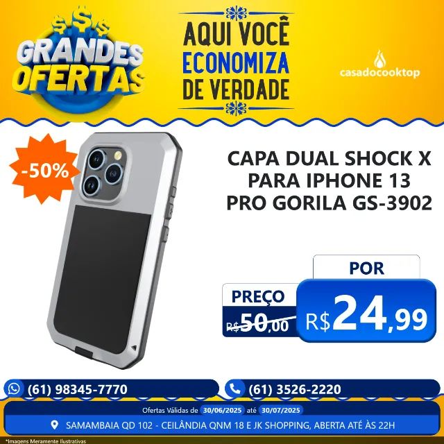 Capa Dual Shock X Para Iphone 13 Pro Gorila GS-3902