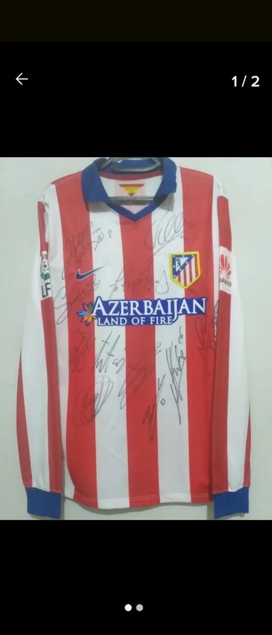 Camisa Atletico Madrid 2014 / 2015 #10 Arda Jogo Autografada Certificada