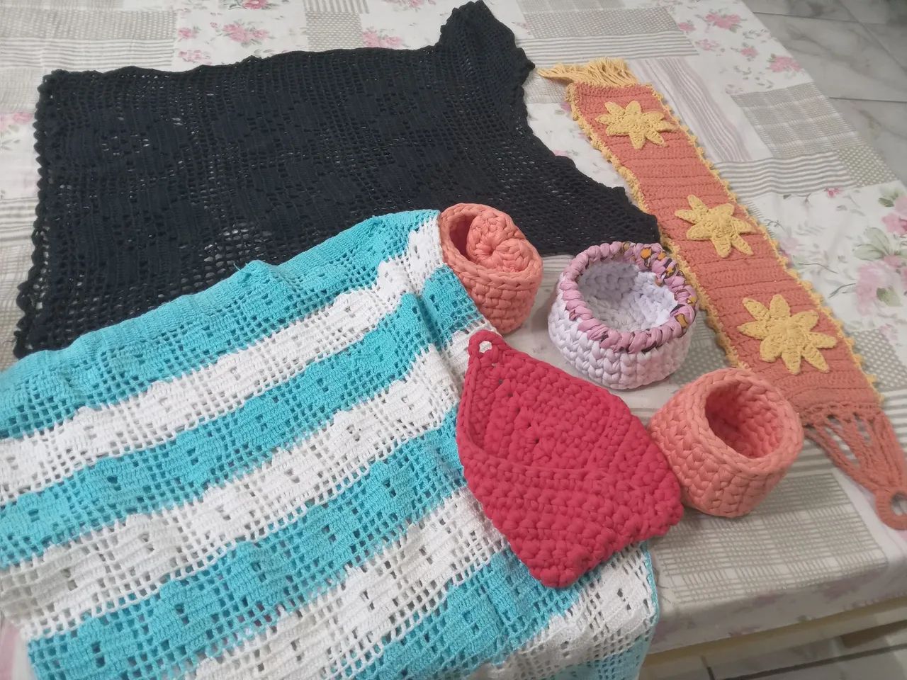 Kit de peças em crochê - peças lindas e artesanais!