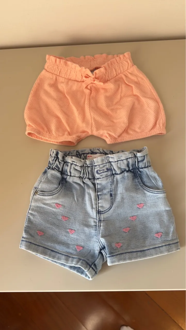 Ki 2 und - Shorts Jeans e shorts Rosa para Bebê - tamanho 3 a 6 meses