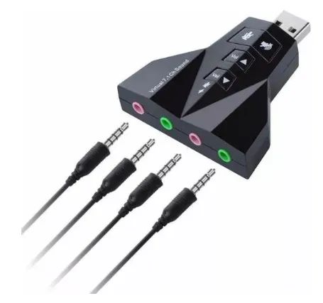 Adaptador Usb placa De Som Audio 7.1 Knup HB-T65 para Pc e Notebook - Foto 2