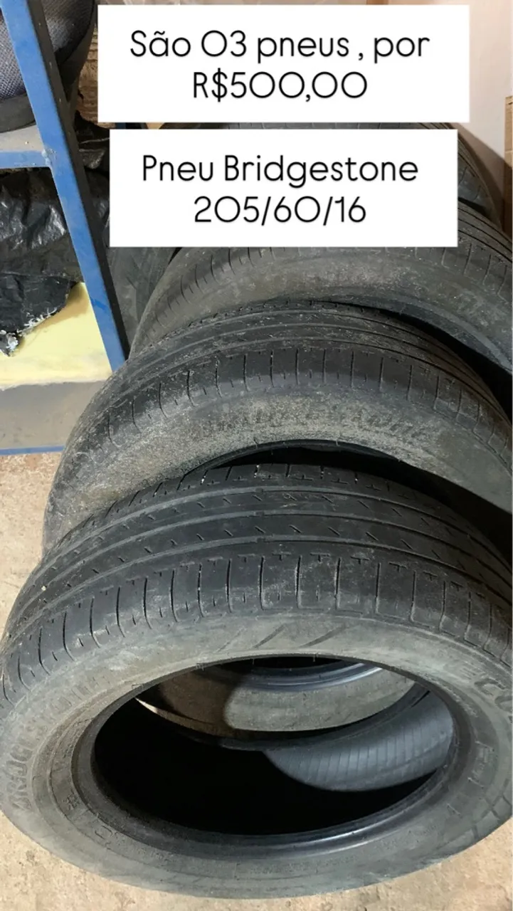 3 Pneus Bridgestone 205/60/16