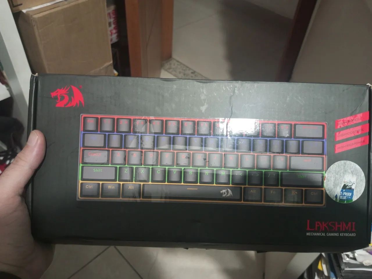 Teclado mecânico gamer 60% redragon lakshmi switch BLUE abnt2  
