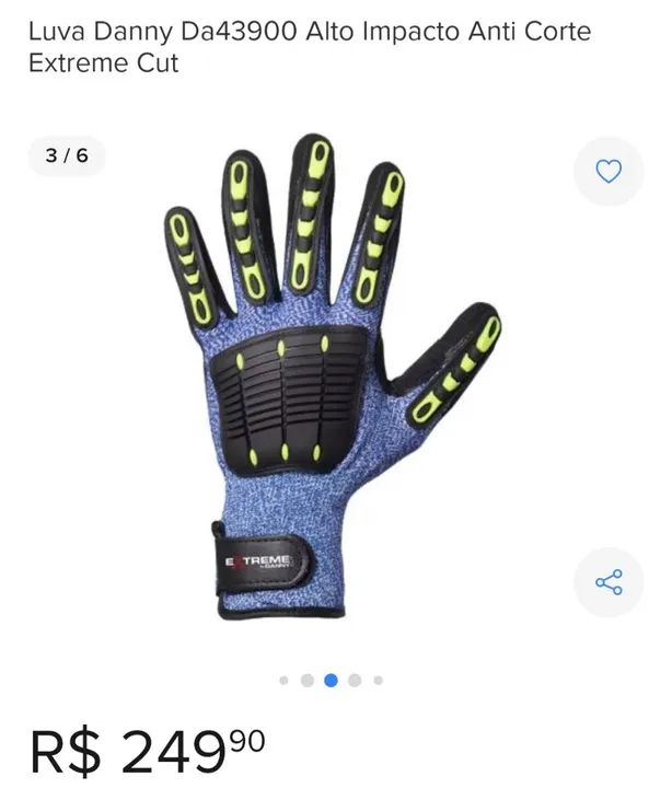 Luva de Segurança Danny Da43900 anti impacto Tijuca RJ  - Foto 3