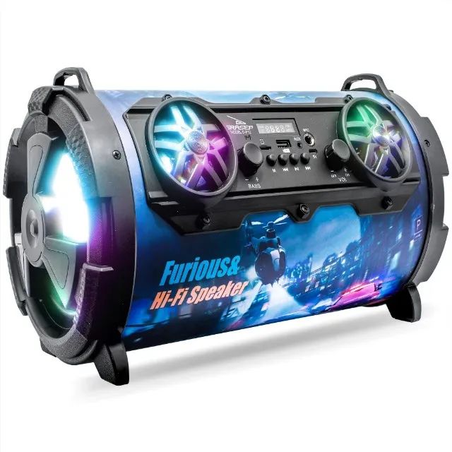 Caixa De Som Bluetooth Led Amplificada Potente Conecta - Microfone Cartão Micro Sd USB  - Foto 6