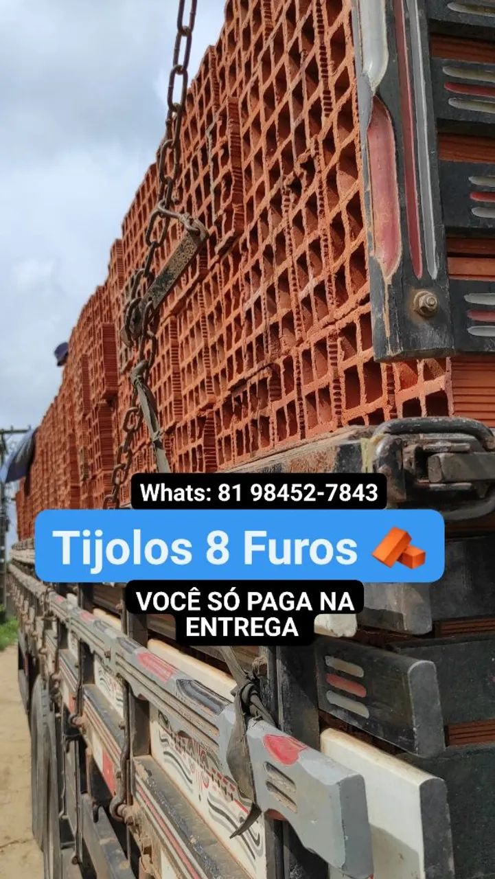 Tijolo padronizados e bem cozidos direto da Fábrica 