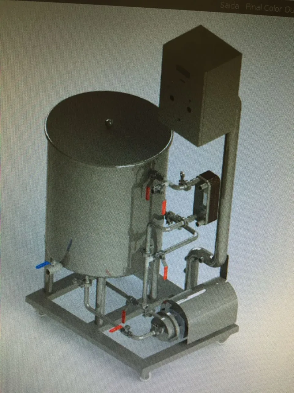 Panela Cervejeira automatizada de 50 litros final - aço inox ASI 304