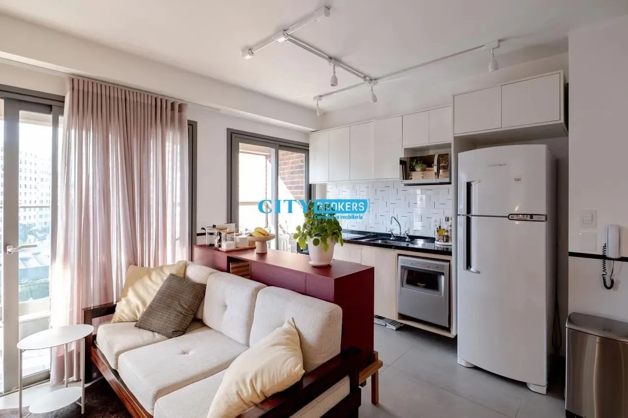 Studio à para locação com 45m², 1 quaro fechado,1 vaga no Jardim Paulista Zona Sul