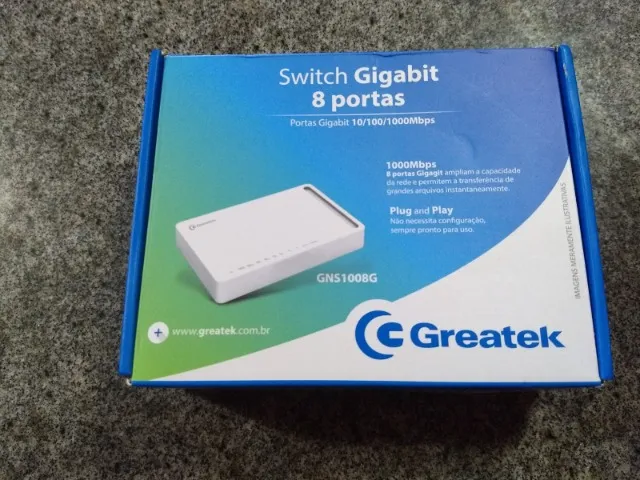 SWITCH 8 PORTAS GREATEK GIGABYTE