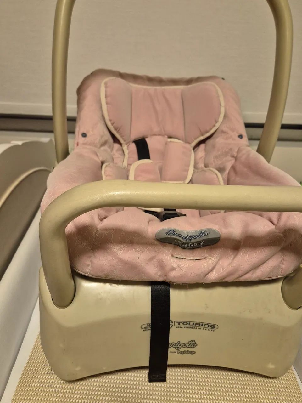 Conjunto Bebê Conforto Touring X E Base Bege - Burigotto 

