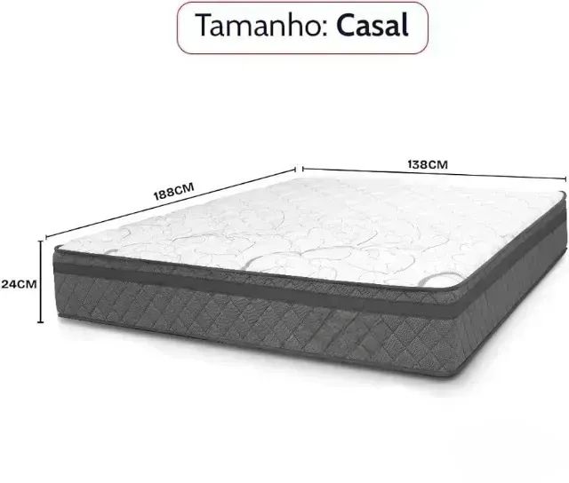 Colchão d28 casal firme estampado com eps 
