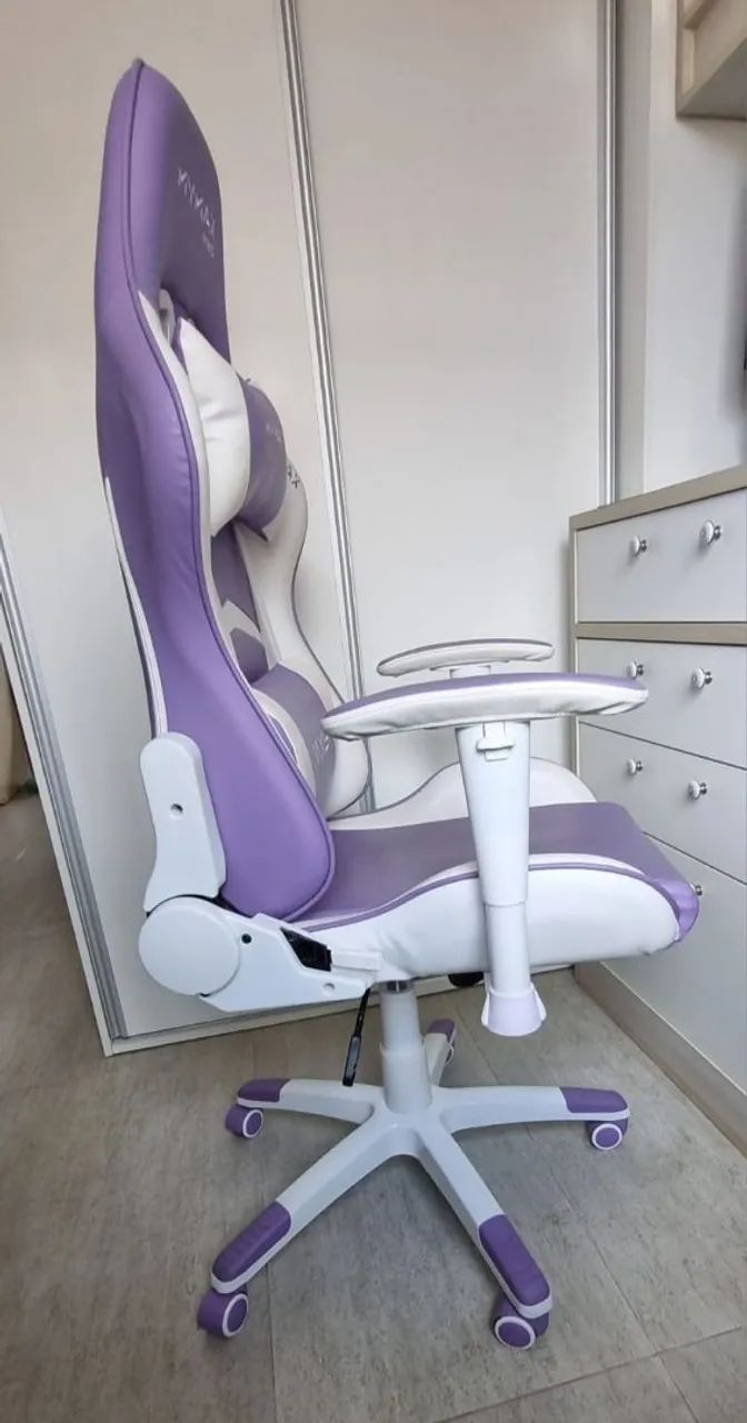 Cadeira Gamer Mymax MX5 - Roxo e Branco - Foto 2