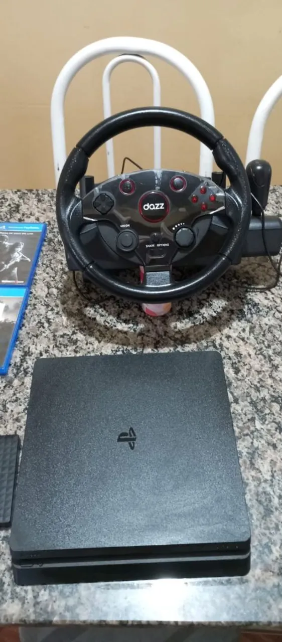 Playstation 4 slim + volante com pedais