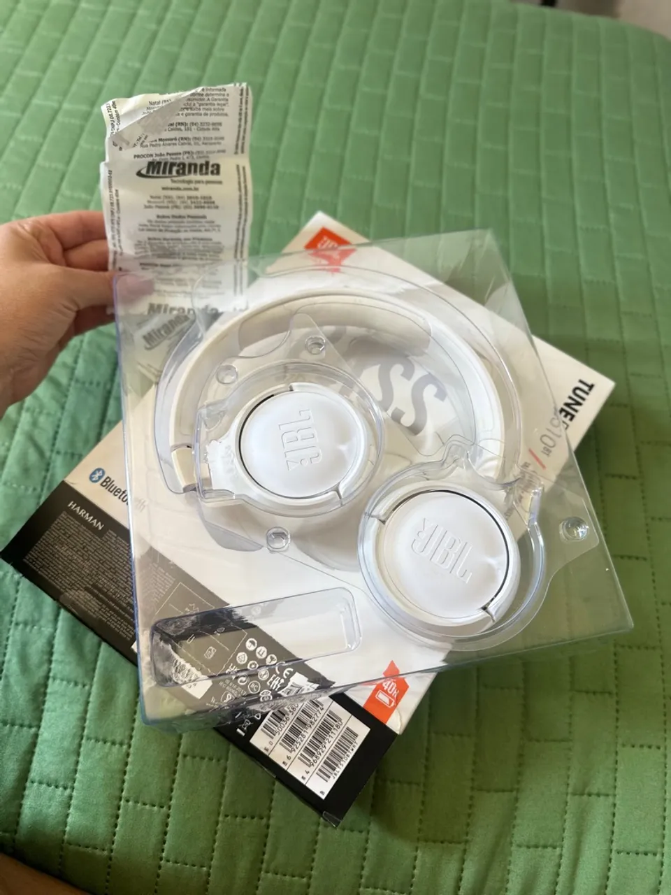 Headphone JBL Tune 510BT Branco - Novo!