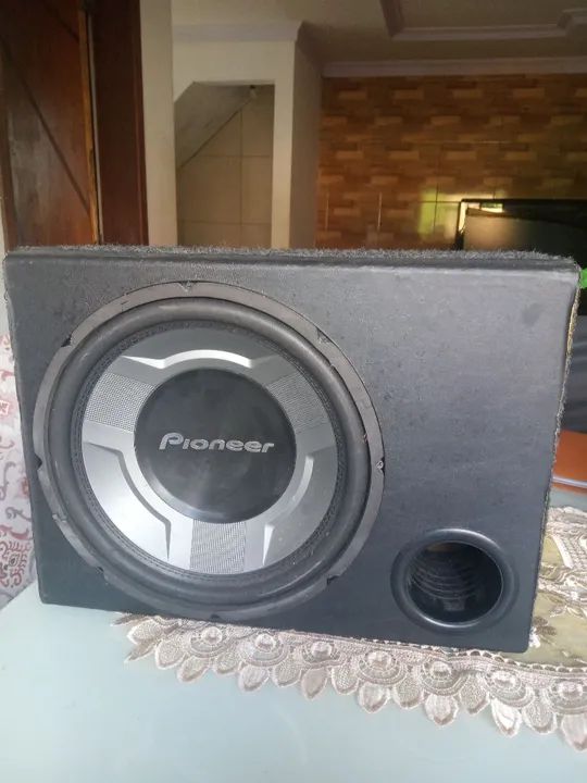 Caixa sub Dutada subwoolfer Pioneer , 350w , Rms 4,.
