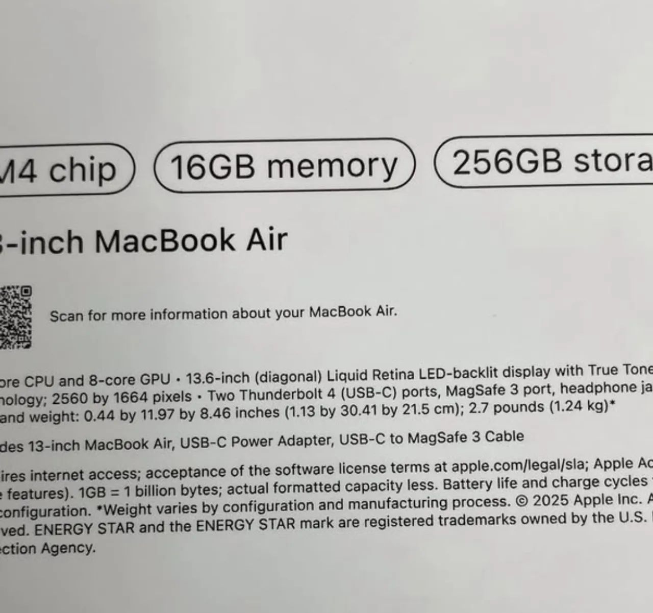 MACBOOK AIR M4 256/16gb LACRADO  - Foto 2