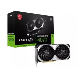 PLACA DE VIDEO MSI GEFORCE RTX 4070 VENTUS 2X OC, 12GB, GDDR6X, 192-BIT, 3xDP/1xHDMI - 912