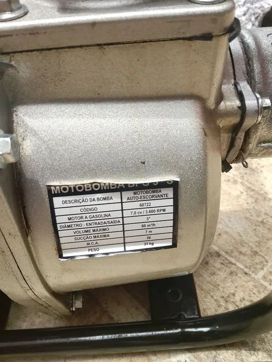 Motobomba a gasolina búfalo 7cv  - Foto 3