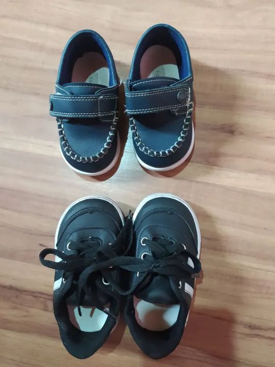 Lote com dois pares de tênis para bebê , tam.18, usados 2 vzs Palm. Mede 12 cm. Envio imed - Foto 5