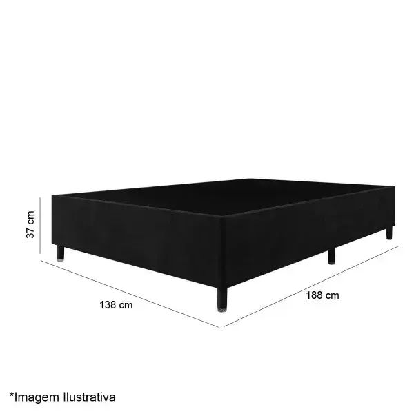 Super Oferta Base Box casal Suede Preto (entrega grátis) - Foto 2