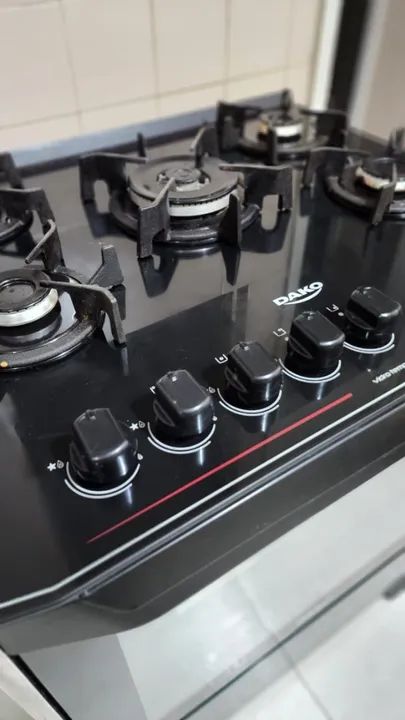 Fogão 5 bocas Dako Magister tampo de vidro - Foto 3