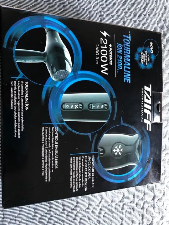 Secador de Cabelo Taiff Tourmaline Ion 2100W - Novo - Foto 2