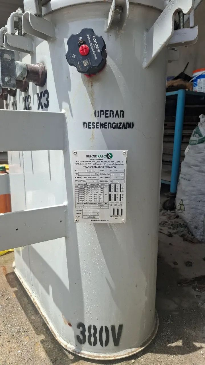 Transformador Trifásico 45kva - 13800/380/220 volts - Foto 2